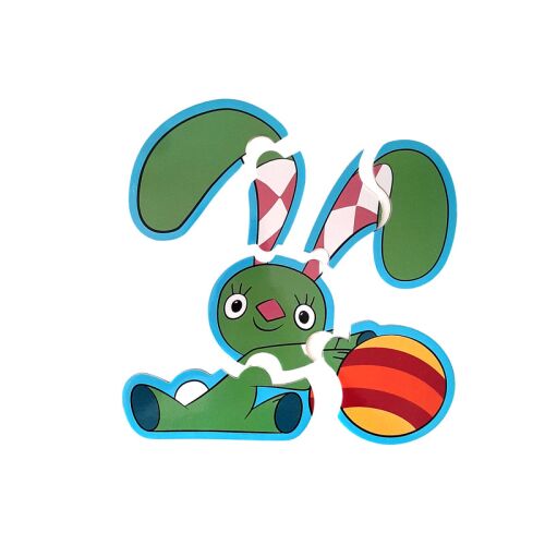 Kockatý ušatý loptičkový puzzle