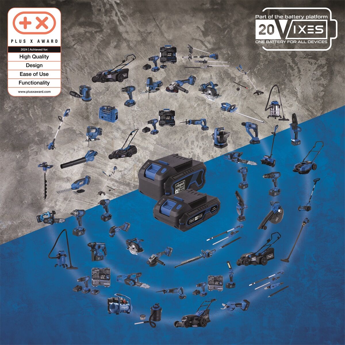 Scheppach SDBC4.5A IXES 20 V dupla akku gyorstöltő 4,5A