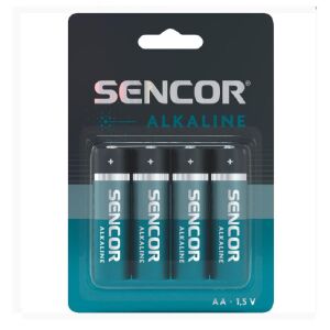4 db Sencor AA alkáli elem, 1,5V - Sencor