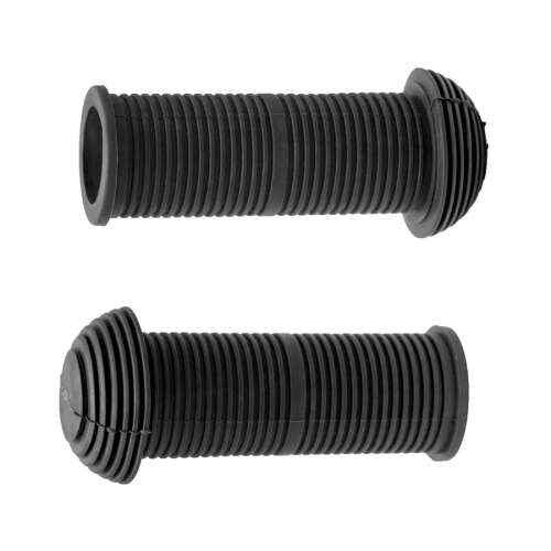 Black rubber grips for kids' bikes, 2 pack