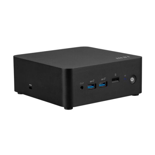 MSI Cubi NUC 1M-250BEU Mini-PC, vordere, abgewinkelte Ansicht