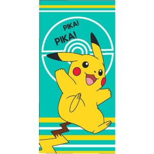 Prosop de baie Pokémon Pikachu, 70x140cm, 100% bumbac - Carbotex
