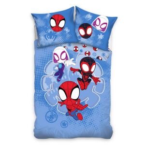 Set lenjerie de pat Spiderman 140x200 cm, cu personaje Spiderman din desene animate - Lenjerie de pat - tineri și adulți