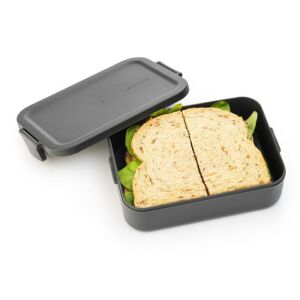 Cutie de prânz Brabantia Make&Take 1006281, 1,1 l, Snaps, fără BPA, gri închis 124476501 - Brabantia Cutii alimentare