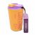 Термос чаша за кафе, неръждаема стомана, 380мл, жълто с розово 124477003