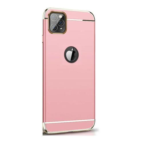 Elegance Luxury 3in1 tok, rózsaszín arany iPhone 11 Pro Max-hoz, védőburkolat 