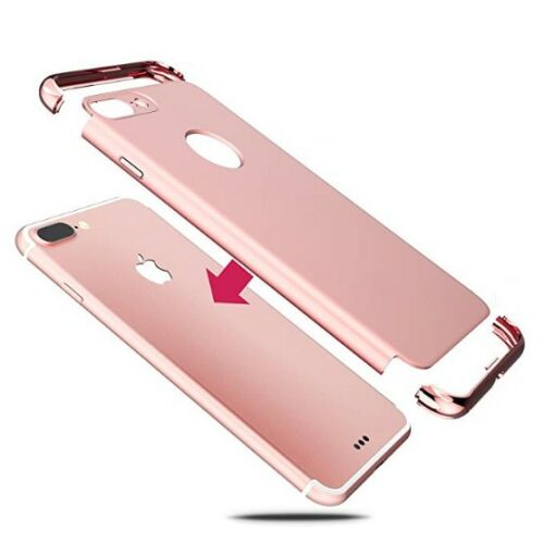 Rózsaszín Arany iPhone 7 Plus Tok, 3 az 1-ben Védőtok, Elegáns Luxus, Vékony és Könnyű, Karcálló, Ütésálló, Porálló, Apple iPhone 7 Plus-hoz - Telefontok