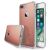 Apple iPhone 8 Plus Tükör Tok, Rose Gold, Átlátszó TPU Bumper