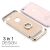 iPhone 7 Plus telefontok, 3 az 1-ben kialakítás, arany, gyűrűtartó, védő, vékony, csúszásgátló