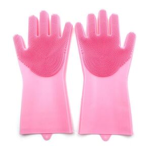 Manusi pentru spalat vase, OEM, Silicon, Roz 124502076 - Mănuși de cauciuc