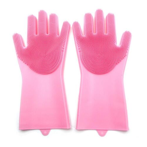 Manusi pentru spalat vase, OEM, Silicon, Roz 124502076