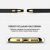 Fekete iPhone 13 tok arany szegéllyel, MyStyle Elegance Luxury 3in1, alul látható a portok és a gombok