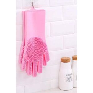 Manusi pentru curatarea vaselor, cu peri din silicon, roz inchis 124497951 - Mănuși de cauciuc