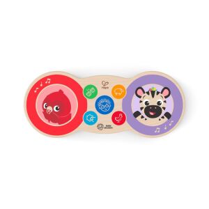 Baby Einstein Upbeat Tunes Magic Touch Bubnjevi od HAPE, drvena glazbena igračka za bebe s dizajnom crvene ptice i zebre - Glazbeni instrument - igračka