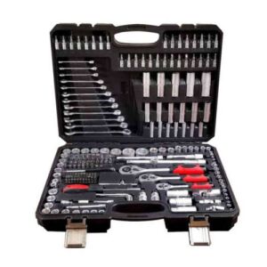 Set de chei cu clichet Flinke de 246 piese, FK-2460, cu valiză de transport, oțel crom-vanadiu, pentru reparații la domiciliu și proiecte DIY - Seturi scule și Scari