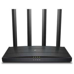 TP-Link Archer AX12, router wireless negru, vedere din față - Routere Wi-Fi, adaptoare