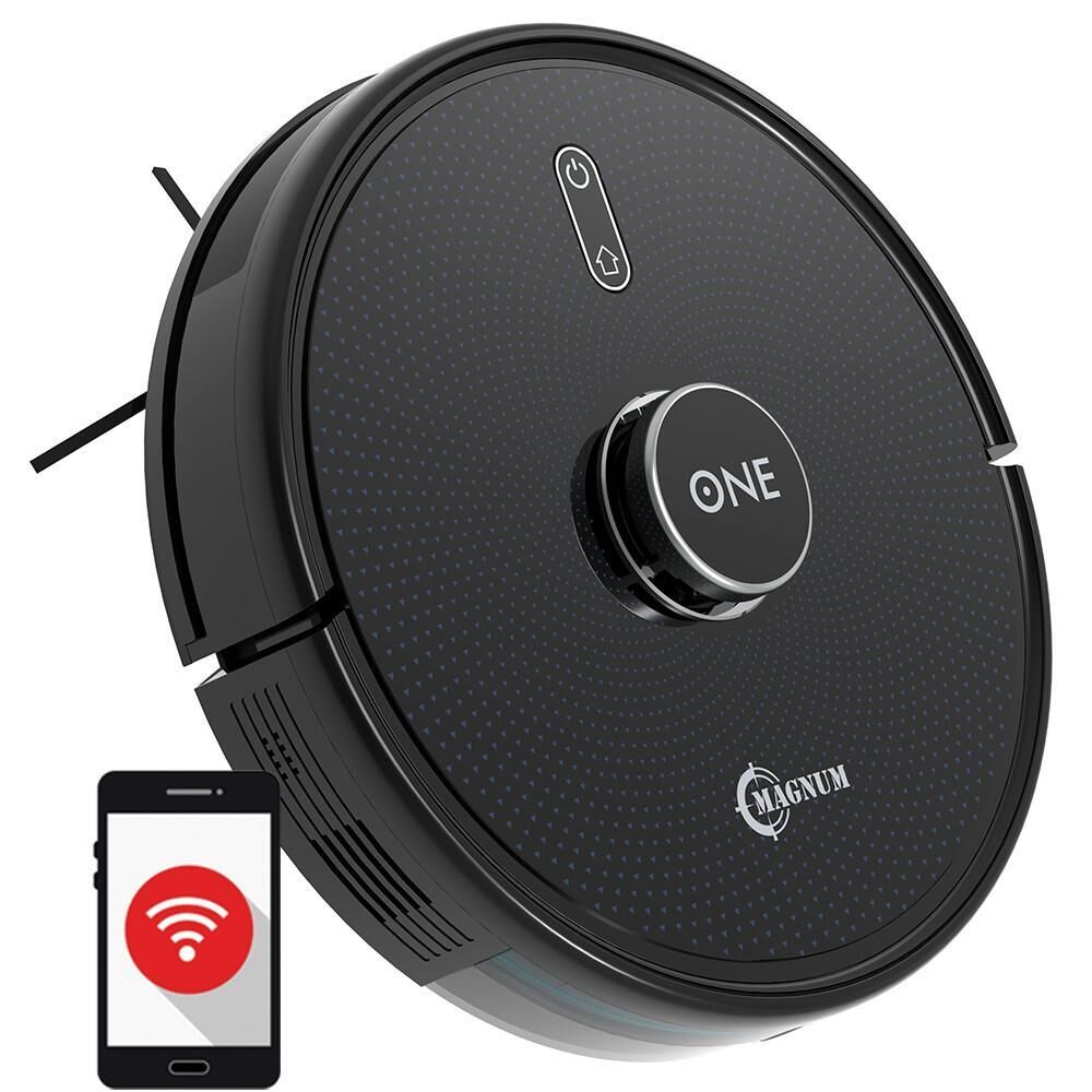 Aspirator Robot Smart Magnum One cu Control Aplicatie, Negru