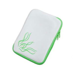 Husa universală pentru tabletă, albă și verde, cu fermoar, 7 inch - Huse tablete
