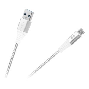 Cablu alb USB 2.0 la Micro USB pentru încărcare și date, 100cm - Cabluri de date