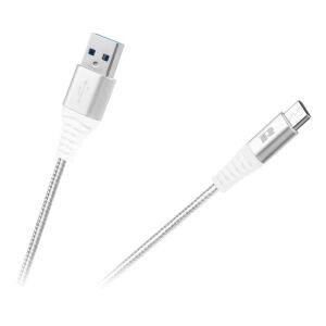 Cablu Rebel USB-A la USB-C, 100cm, Alb, Cablu de date și încărcare - Cabluri de date