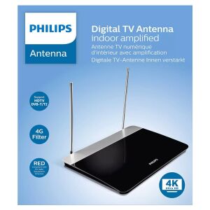 Antenă TV digitală amplificată Philips 4K pentru utilizare în interior - Antene TV