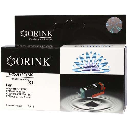 Sorink H-953(957)BK XL Black Pigment Ink Cartridge for HP OfficeJet Pro 7740, 8210, 8218, 8219, 8228, 8710, 8715, 8718, 8720, 8725, 8728, 8730, 8740 Printers