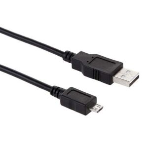 Cablu USB la Micro USB negru, 1 metru lungime, pentru transfer de date și încărcare - Cabluri de date