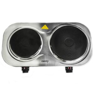 Plita electrica dubla Camry cu doua zone de incalzire, design din otel inoxidabil - Camry