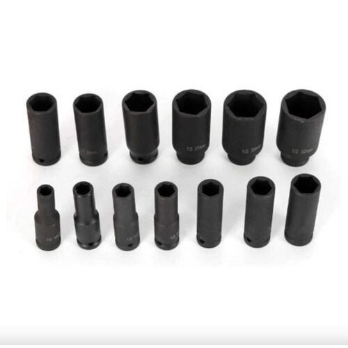 Haina 13-teiliges Steckschlüssel-Satz mit 1/2 Zoll Antrieb, HB-6823, enthält die Größen 10 mm, 12 mm, 13 mm, 14 mm, 15 mm, 17 mm, 19 mm, 21 mm, 24 mm, 27 mm, 30 mm, 32 mm