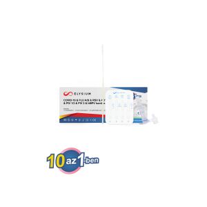 Elysium 10 az 1-ben COVID-19 & FLU A/B & RSV & ADV & MP & CP & PIV 1/3 & PIV 2 & hMPV kombinált gyorsteszt - 1 db tesztkészlet (orrlyuk) - Lejárati idő: 2027-09-23 124591101 - Egészségmegőrző eszköz