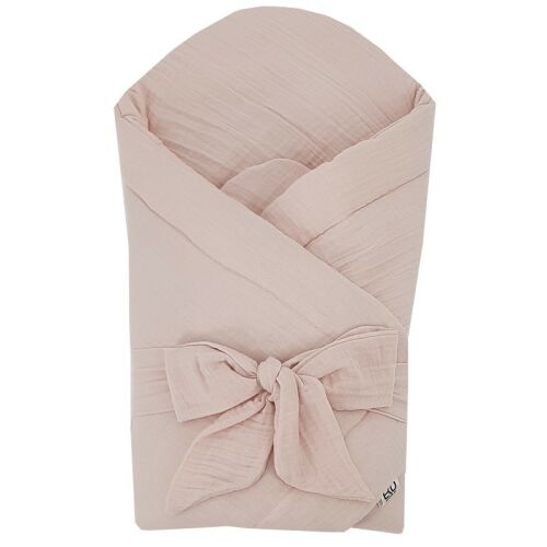 EKO Muslin shawl without reinforcement Powder pink 75x75 cm 124594121