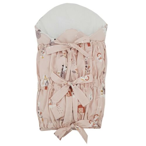 EKO Cuddle blanket with corset and removable coconut insert My farm Powder pink 75x75 cm