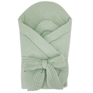 EKO Muslin blanket with removable coconut insert and bow Menthol 75x75 cm 124594189 - Diapering
