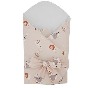 EKO Blanket in cotton with removable coconut insert and bow My farm Powder pink 75x75 cm 124594263 - Diapering