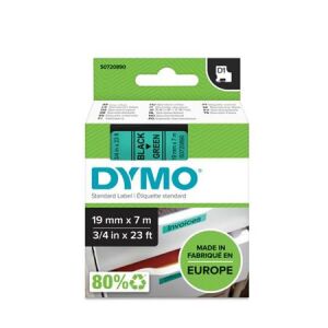 Feliratozógép szalag, 19 mm x 7 m, DYMO "D1", zöld-fekete 124598801 - Dymo