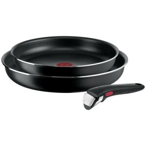 Tefal Ingenio Easy Cook & Clean set od 3 tave s odvojivom drškom, crna - Tefal