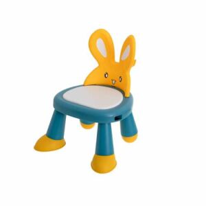 Yellow and blue bunny-shaped toddler chair - Indoor Baby Swing and High Chair