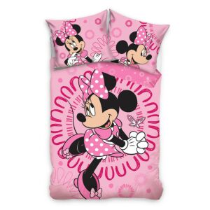 Disney Minnie Mouse rózsaszín ágynemű szett 140x200cm paplanhuzattal és 70x90cm párnahuzattal - Ágynemű - ifjúsági és felnőtt