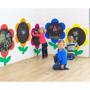 Vidám Virág set de table cretă în formă de floare pentru copii, table de desen colorate în uz - Table de scris si desenat