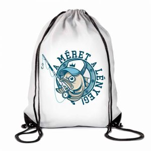 Vicces tornazsák horgász mintával, húzózsinóros hátizsák edzéshez, sporthoz, utazáshoz - Vicces ajándék