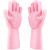 Manusi profesionale din silicon cu perii pentru spalat vasele si pentru protejarea mainilor, reutilizabile, 124605621