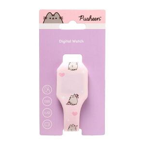 Pusheen cicás szilikon LED karóra - Szívecskés 124606364 - Gyerek óra