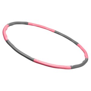 Cerc de fitness Rebel Active, roz, gri, 95 cm diametru - Cercuri Hula hoops