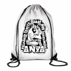 Vicces Anya tornazsák, Anya és lánya mintával - Vicces ajándék