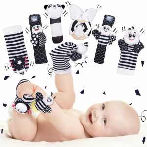 Kontrastreiches Babyspielzeug-Set