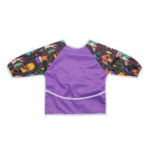 Waschbare Lätzchenjacke mit Musikspielenden Tiermotiven – Lila