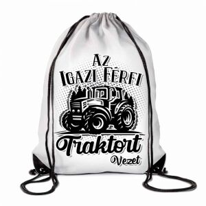 Vicces tornazsák traktor mintával, Az igazi férfi traktort vezet - Vicces ajándék