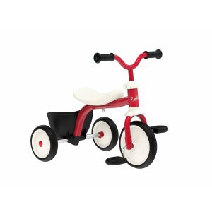 Smoby Toys - Rookie Dreirad ab 2 Jahren (rot) - Laufrad für Kinder von 2-4 Jahren (bis max. 50 kg) mit Metallrahmen, leisen Rädern und Aufbewahrungsbox 124623032 - Dreiräder