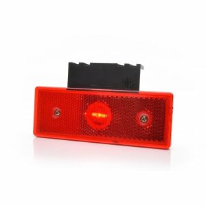 Piros LED oldalsó jelzőlámpa reflektorral, 12V-24V, univerzális felszerelés - Autólámpa