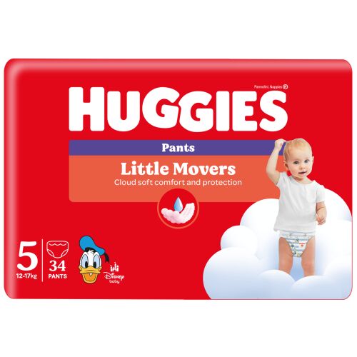 Huggies Little Movers Pants Bugyipelenka 12-17kg Junior 5 (34db)